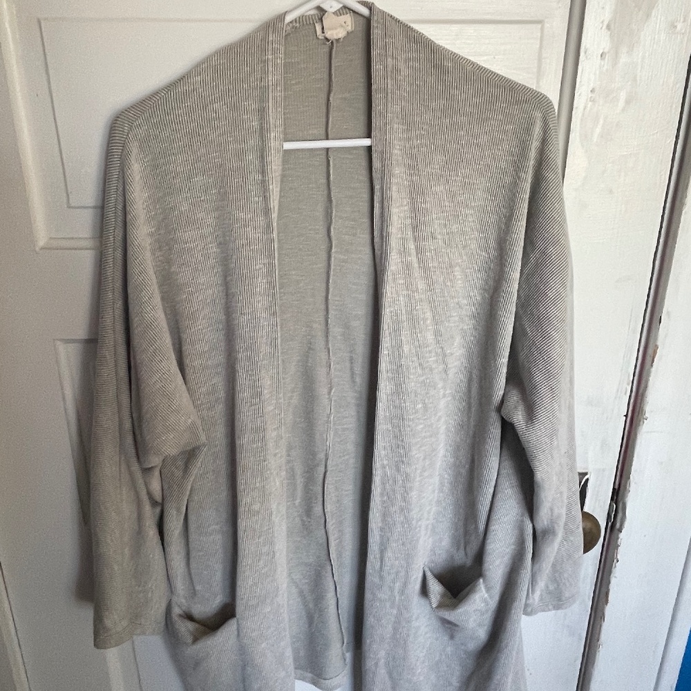 One size grey textured cardigan